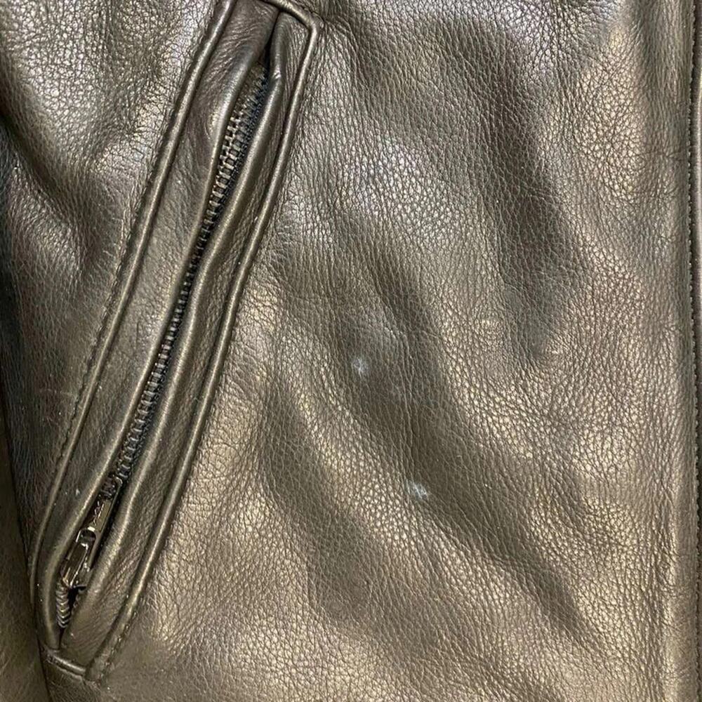 HOT Leathers Leather Biker Jacket Made in USA 1980’s Vintage M - Picture 9 of 9